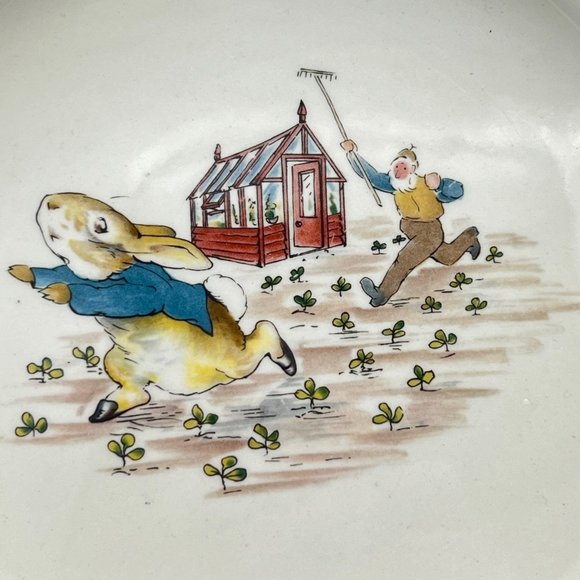 Wedgwood Peter Rabbit Beatrix Potter Child's Dish Porridge Bowl England Vintage - Picture 2 of 6